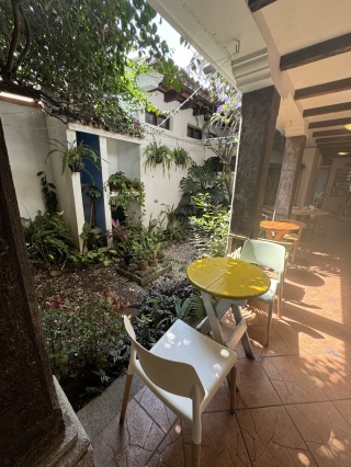 On a lovely courtyard