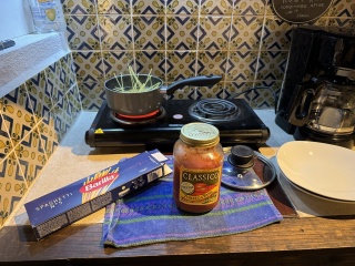 Dinner in. Imported sauce
