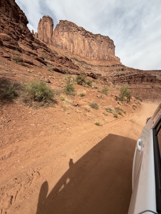 Last night’s trail, above
