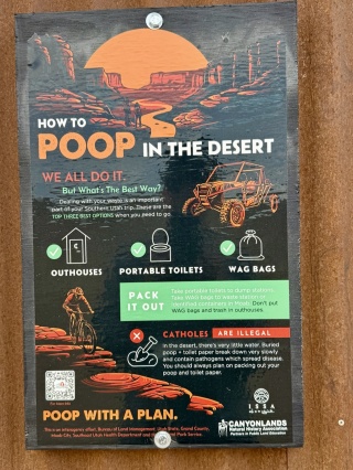 Utah, nailing the poop instructions