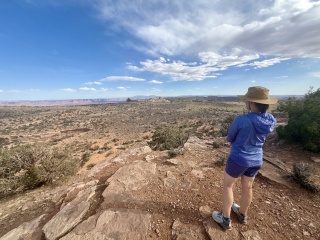 Theresa, admiring the butte top vista