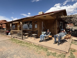 Needles Outpost.  Treats consumed.
