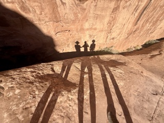Three of four Amigos, in shadow