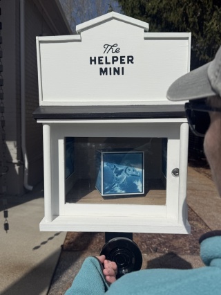 Mini Art Gallery, with rotator and QR codes for artist info