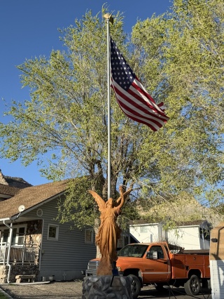 Angelic patriotism. Fits the vibe